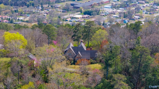 aerial view featuring a view of trees