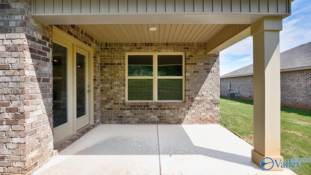 view of patio featuring central AC unit