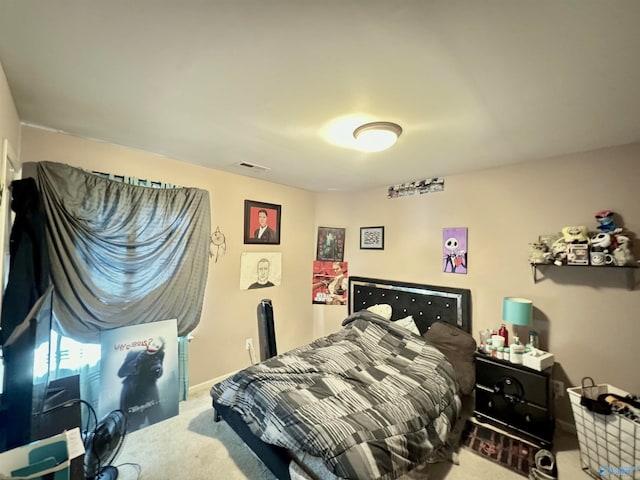 bedroom with carpet floors