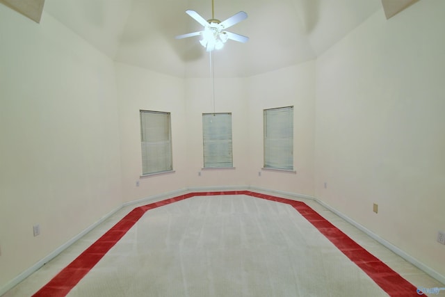 unfurnished room with ceiling fan