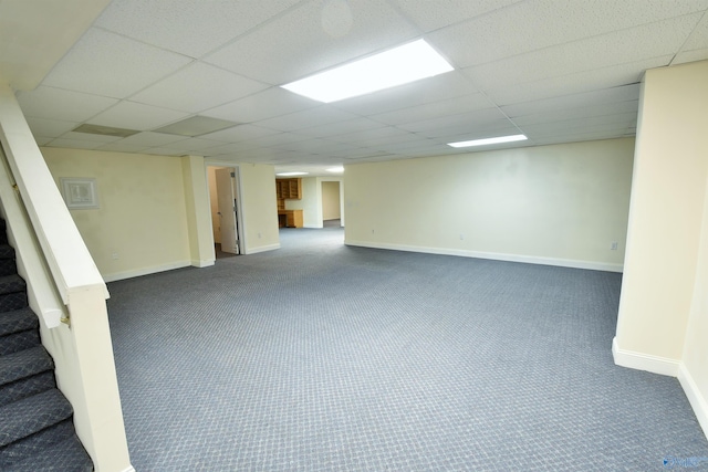 basement featuring carpet floors