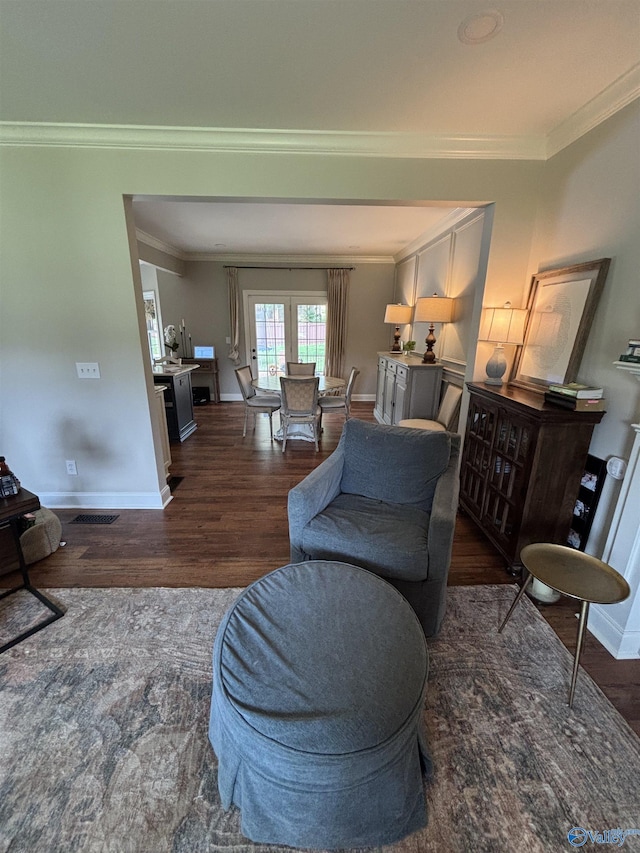 103 Covey Ln, Hazel Green, AL 35750 - living area with ornamental molding and wood finished floors