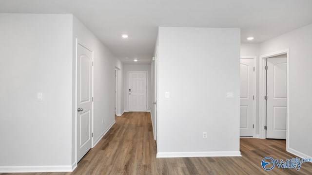 hallway featuring hardwood / wood-style floors