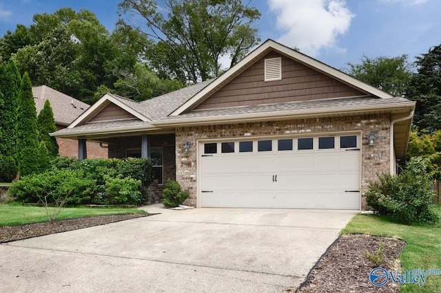 2906 Pasture View Ln, Owens Cross Roads, AL 35763 - single story home with roof with shingles, a garage, brick siding, and driveway