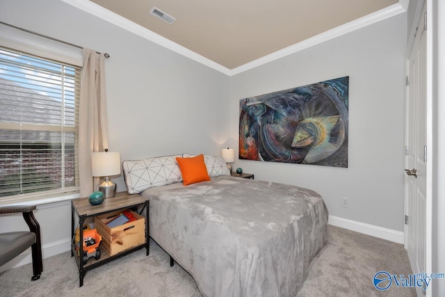 2906 Pasture View Ln, Owens Cross Roads, AL 35763 - bedroom featuring ornamental molding and carpet
