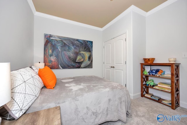 2906 Pasture View Ln, Owens Cross Roads, AL 35763 - carpeted bedroom featuring ornamental molding