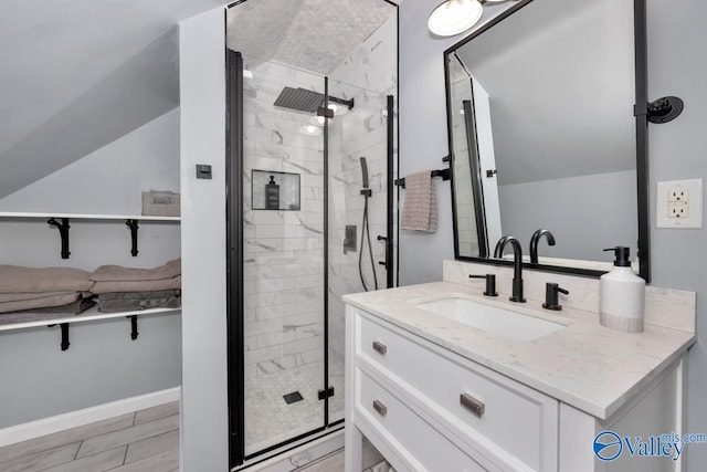 12956 Hickory Hills Rd, Athens, AL 35614 - bathroom featuring vanity and a shower with shower door