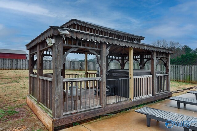12956 Hickory Hills Rd, Athens, AL 35614 - exterior space featuring a gazebo and a hot tub
