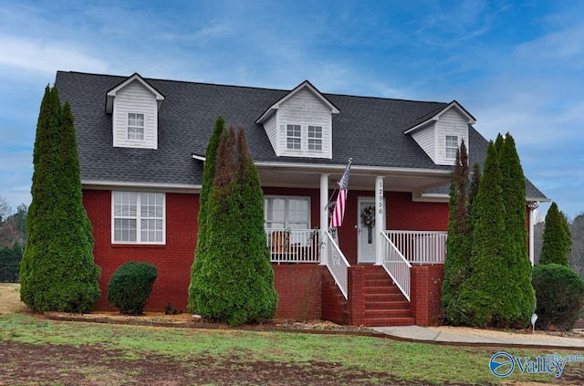 12956 Hickory Hills Rd, Athens, AL 35614 - cape cod home featuring covered porch