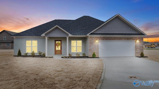 view of front of house featuring a garage