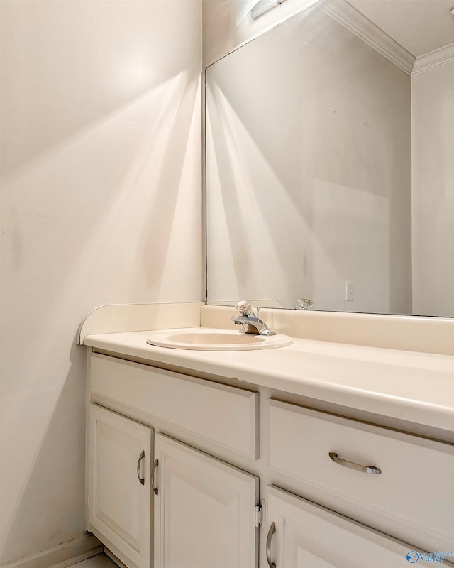 1509 Southampton Ct, Decatur, AL 35601 - bathroom with vanity and ornamental molding