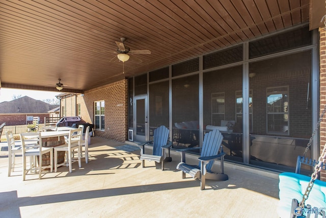 108 NW Rockhaven Dr, Madison, AL 35757 - view of patio featuring a ceiling fan and outdoor dining area