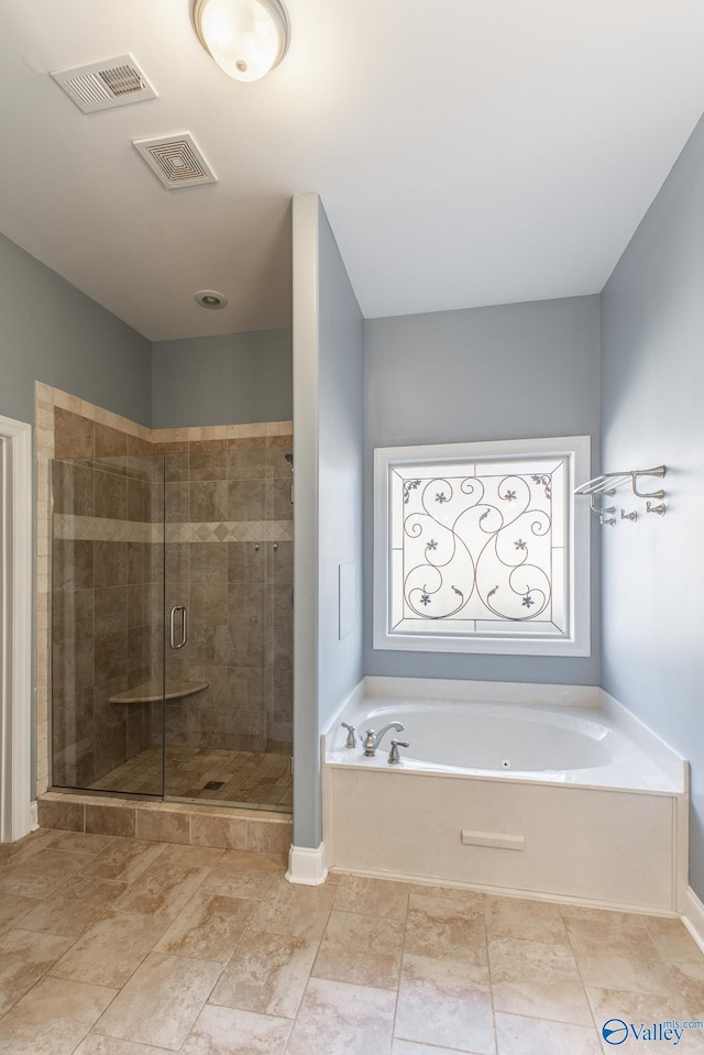 108 NW Rockhaven Dr, Madison, AL 35757 - full bath featuring a garden tub and a shower stall
