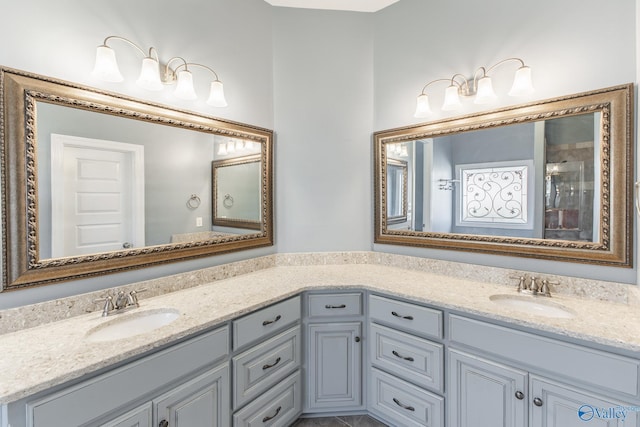 108 NW Rockhaven Dr, Madison, AL 35757 - bathroom featuring double vanity and a shower