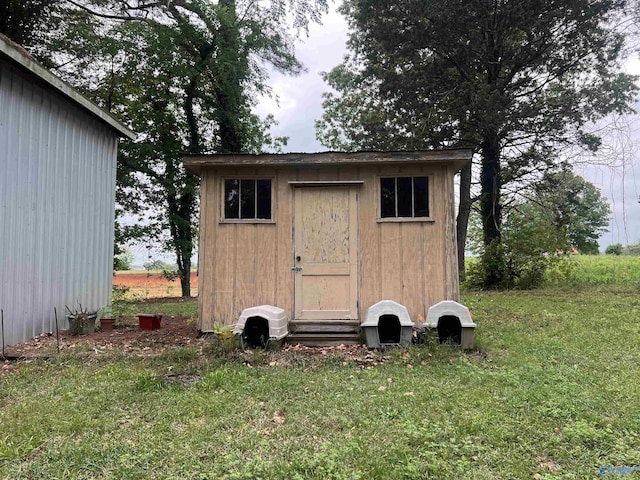 view of shed