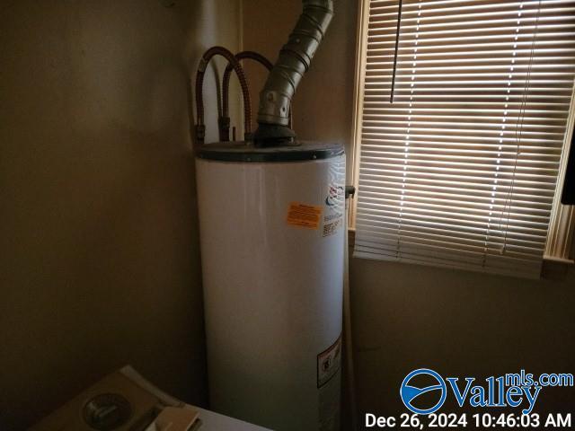 utilities featuring gas water heater