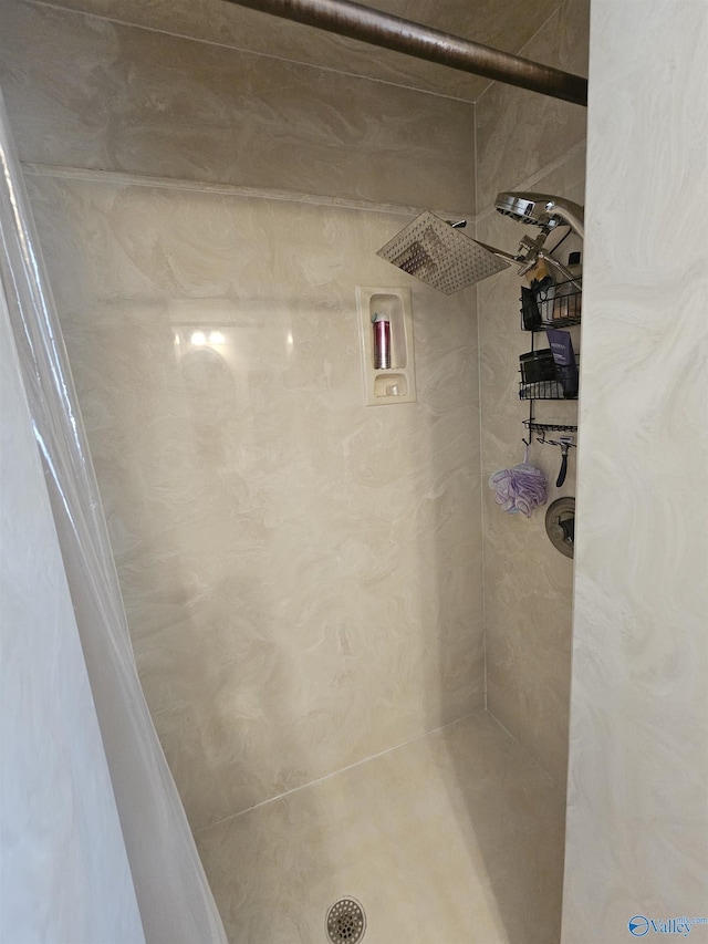 bathroom featuring walk in shower