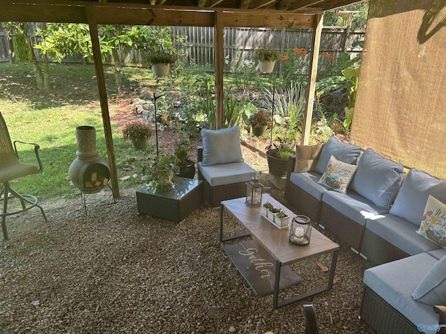 view of patio / terrace with outdoor lounge area