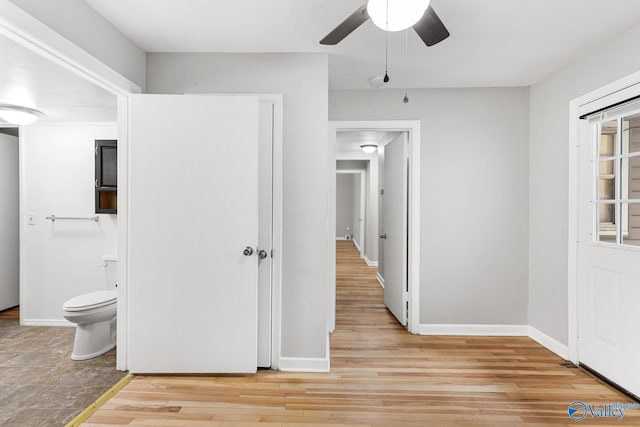 interior space with light hardwood / wood-style flooring