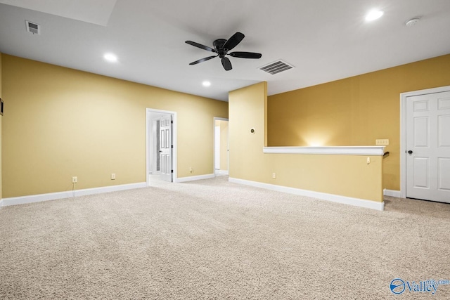 126 Mattie Ct, Madison, AL 35756 - carpeted spare room with a ceiling fan, a smoke detector, and recessed lighting