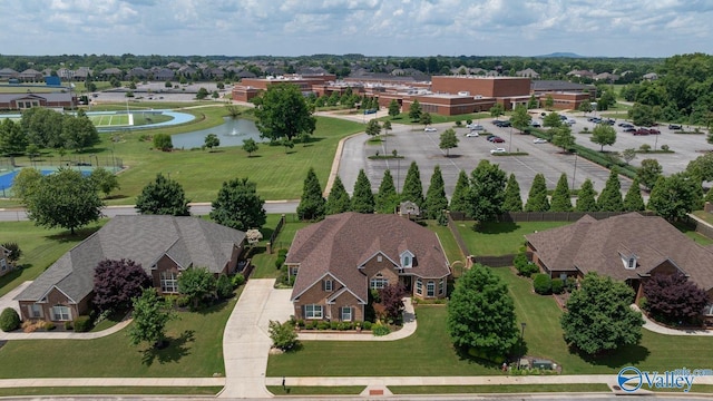 126 Mattie Ct, Madison, AL 35756 - aerial view of residential area with a nearby body of water