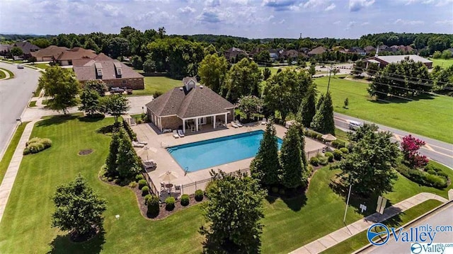 126 Mattie Ct, Madison, AL 35756 - bird's eye view of a pool area