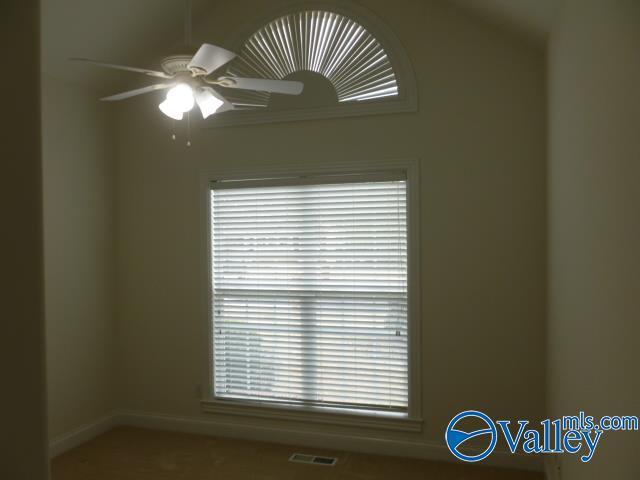 details featuring visible vents and ceiling fan