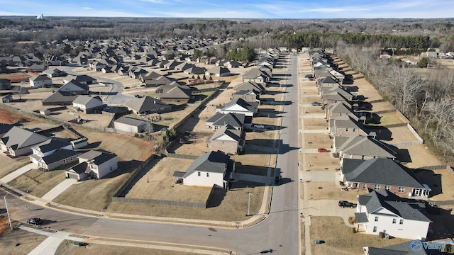 bird's eye view with a residential view