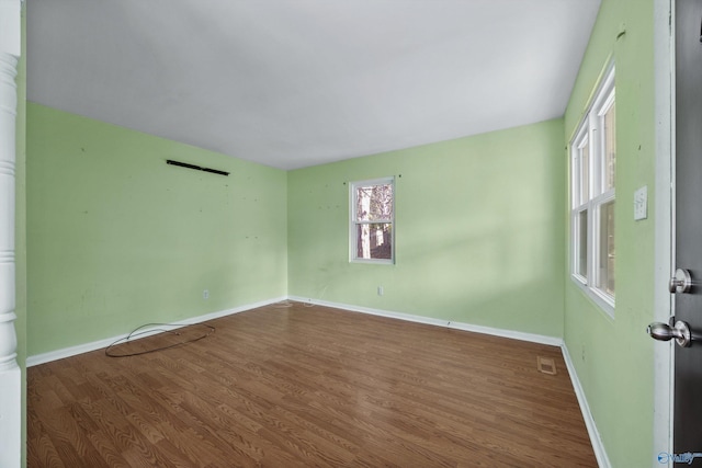 empty room with wood-type flooring