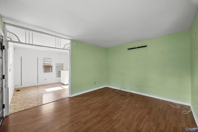 interior space with hardwood / wood-style floors