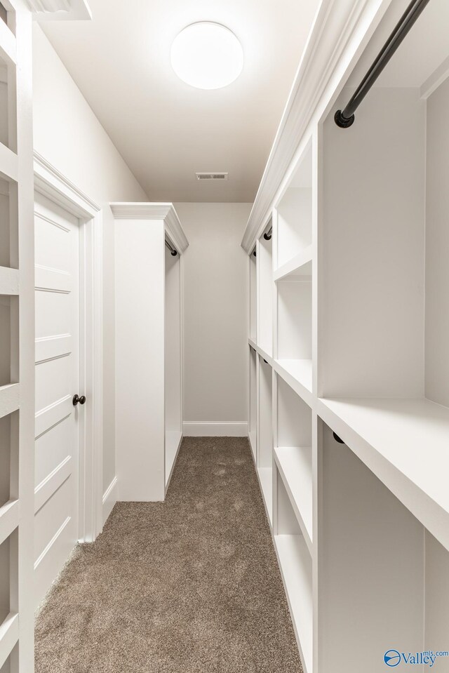 20020 Capitol Hill Dr, Tanner, AL 35671 - spacious closet featuring dark colored carpet and visible vents