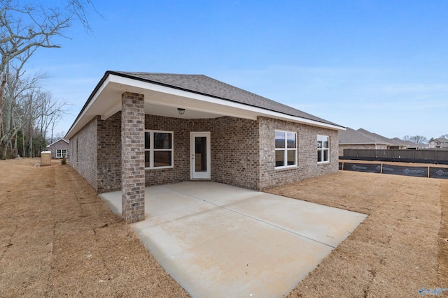 back of house featuring a patio area