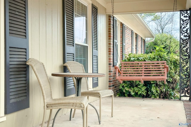 balcony featuring a patio