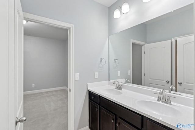 bathroom with vanity