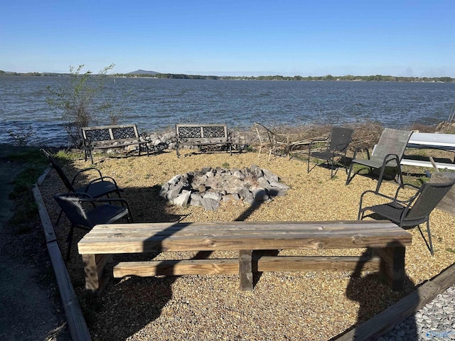 600 County Road 531 Unit 209, Centre, AL 35960 - water view with an outdoor fire pit