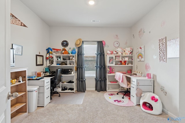 interior space with light carpet