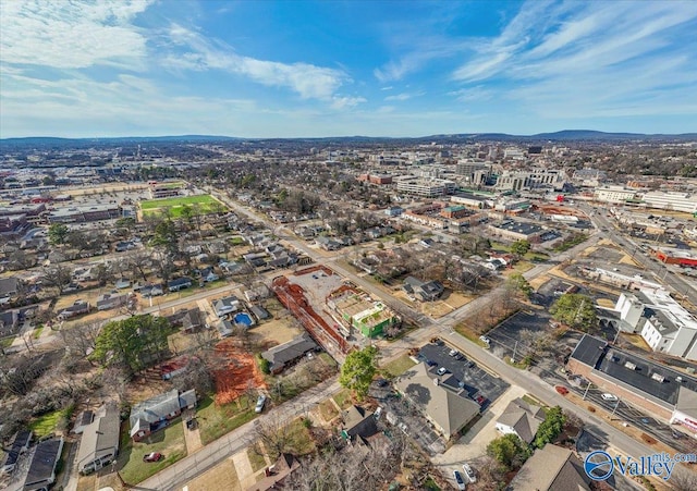 aerial view with a view of city