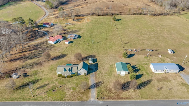 drone / aerial view featuring a rural view