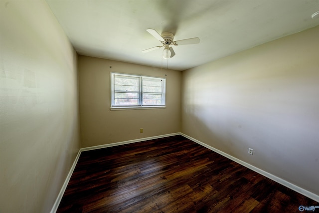 2551 Little Creek Rd, Arab, AL 35016 - unfurnished room featuring dark wood-type flooring, ceiling fan, and baseboards