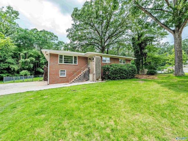 2551 Little Creek Rd, Arab, AL 35016 - ranch-style house with brick siding and stairway