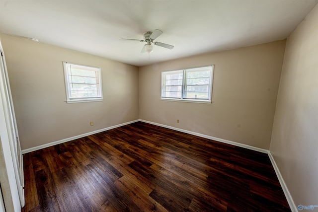 2551 Little Creek Rd, Arab, AL 35016 - spare room featuring healthy amount of natural light, a ceiling fan, wood finished floors, and baseboards