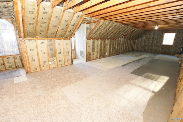 view of attic