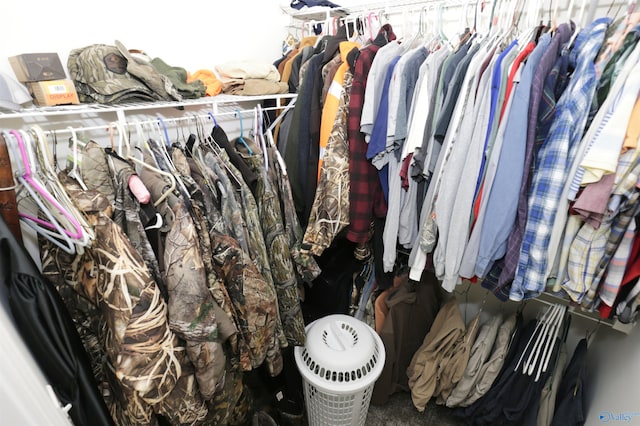 view of walk in closet