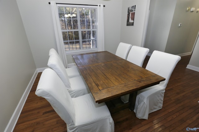 dining room featuring dark hardwood / wood-style floors