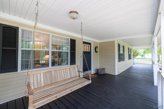610 Grover Davis Rd, Hamilton, AL 35570 - wooden terrace featuring a porch
