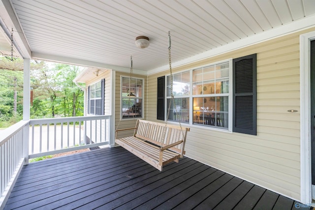 610 Grover Davis Rd, Hamilton, AL 35570 - wooden deck with covered porch