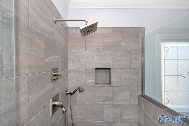 details with tiled shower