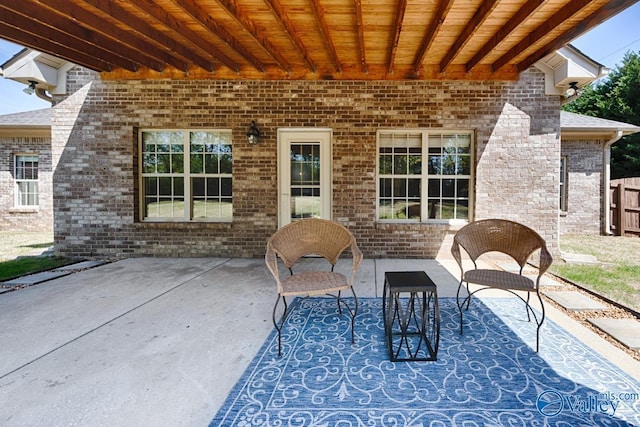 view of patio / terrace with fence