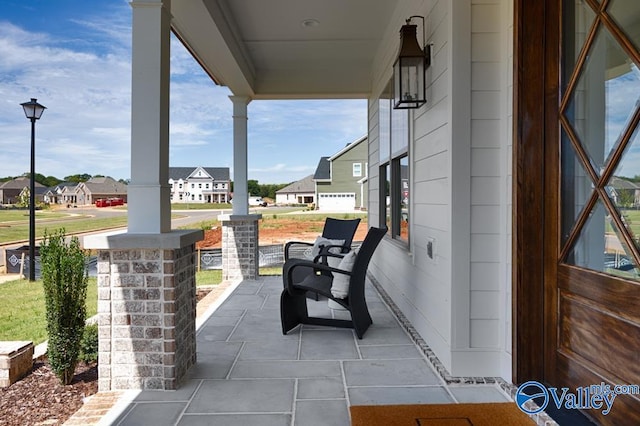 view of patio with a porch