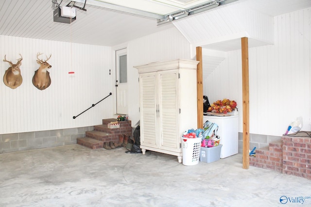 garage featuring a garage door opener